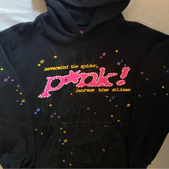 Sp5der | Shirts | Sp5der Worldwide Punk Hoodie Size Medium Black Pink Young  Thug | Poshmark